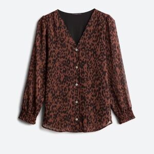 West Kei, leopard print blouse, medium